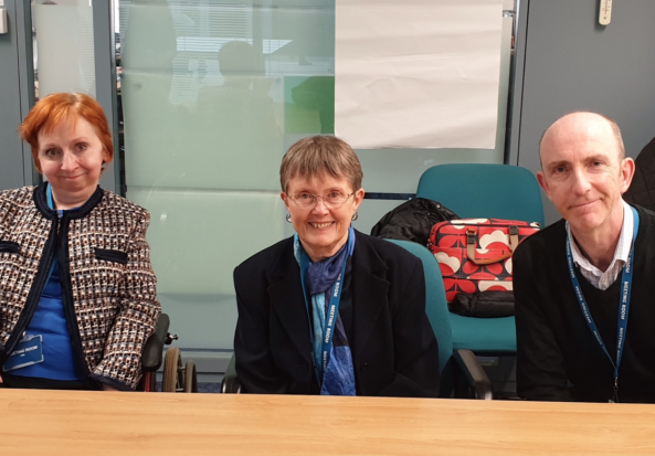 Liz Sayce at a meeting with stakeholders in Scotland.