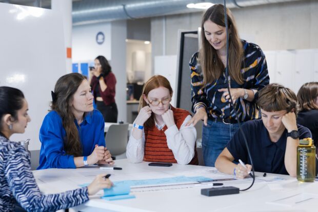 Designers in a workshop at a conference.
