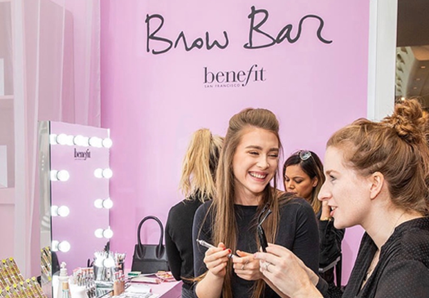 Woman smiling at salon