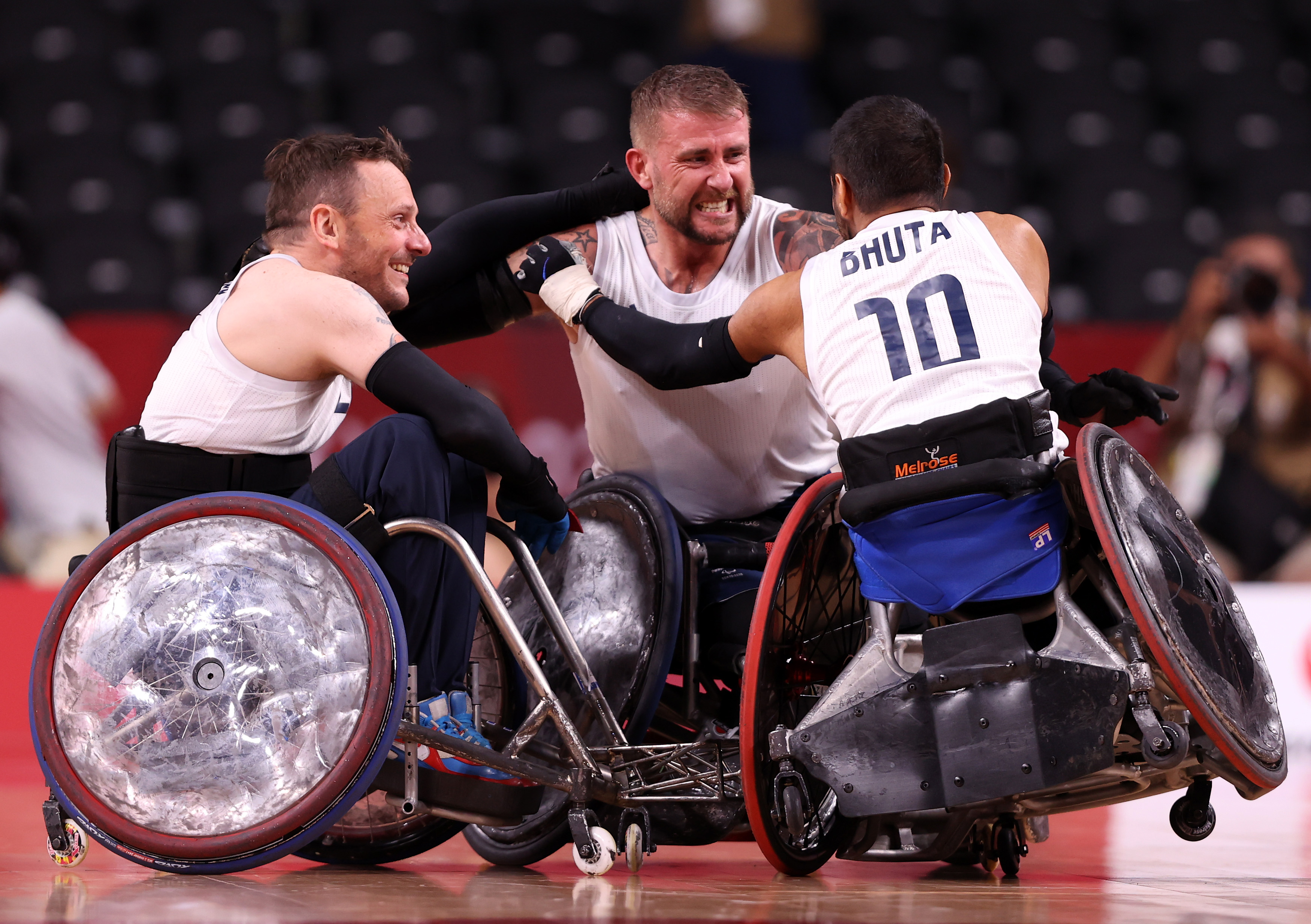 Wheelchair basketball celebrate in Tokyo