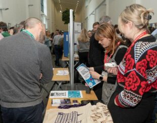 GSE Profession team members speak with HSE staff at the Buxton Science Street