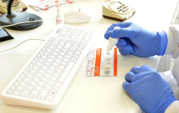 Image of specimen being tested in laboratory