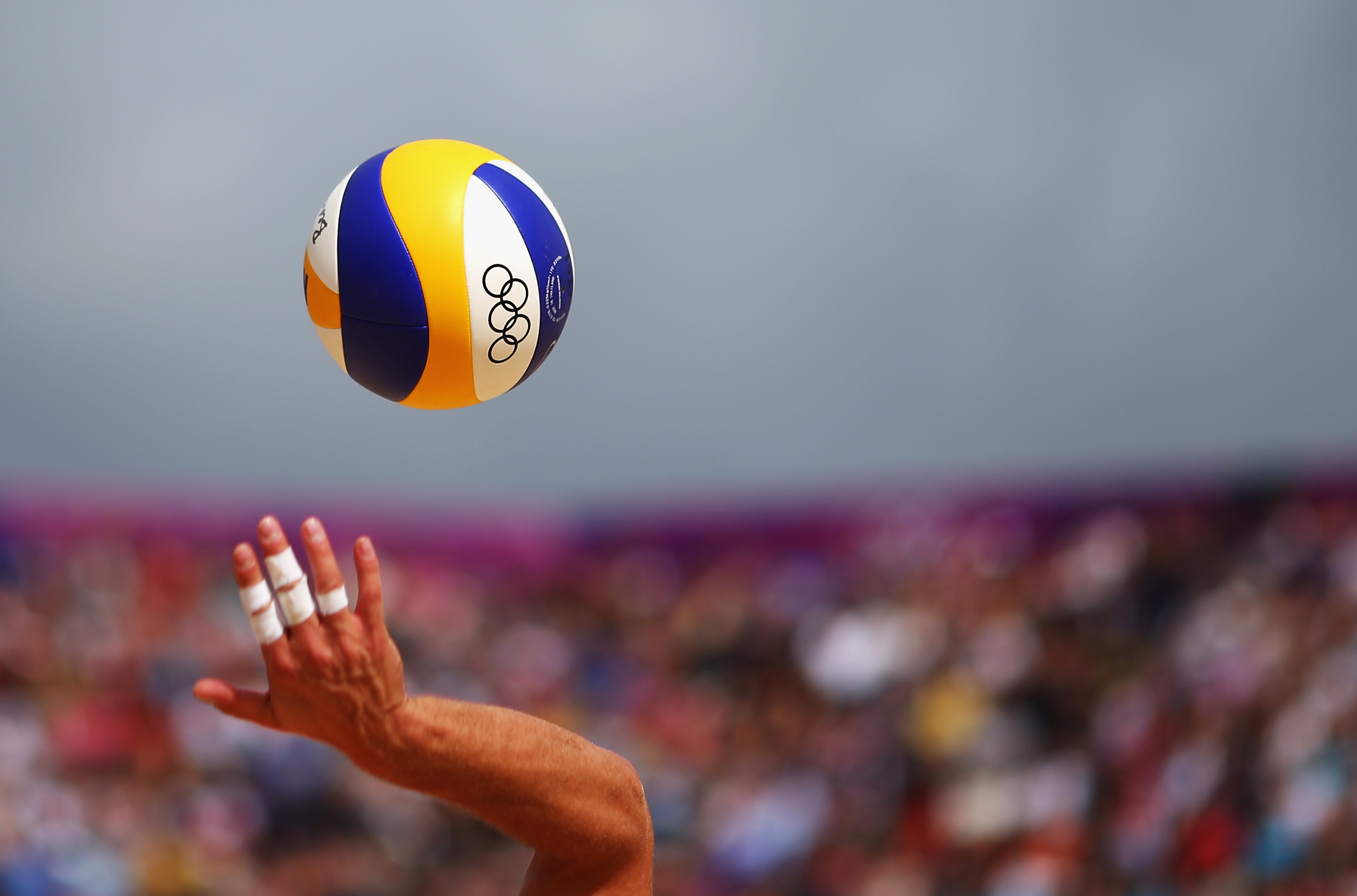 Volleyball and hand