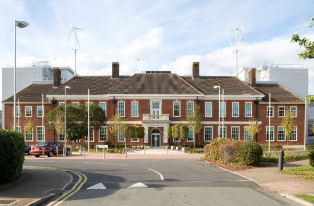 Photo of the front of the modern day APHA building in Weybridge