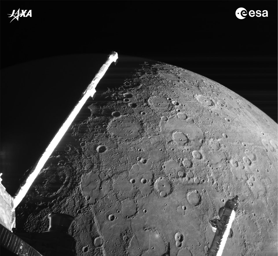 Mercury photograph taken by BepiColombo.