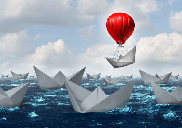 In our Intellectual property office blog, https://ipo.blog.gov.uk/ we hear from a colleague with dyslexia, who outlines how they can make a positive difference at work through their different way of thinking. Our blog is illustrated by a sea crowded with paper boats, one of which is being lifted up into blue skies by a beautiful red hot air balloon. The idea is that this symbolises the new way of thinking rising up from the norm - a metaphor for new and different thinking.