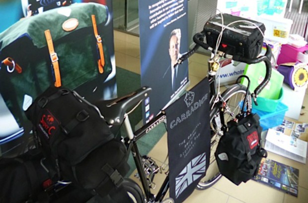 Bike displaying Carradice travel luggage
