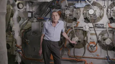 Andy in the boiler room