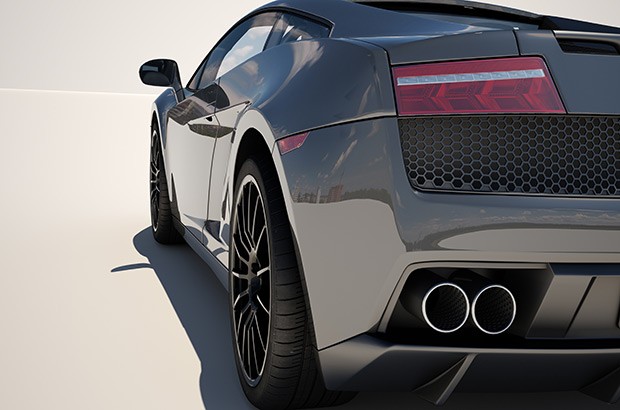 Image of a fast car