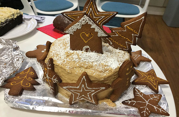 Gingerbead cake made by Guy.