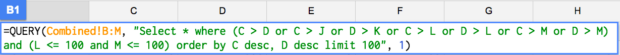 Filtering with the query function
