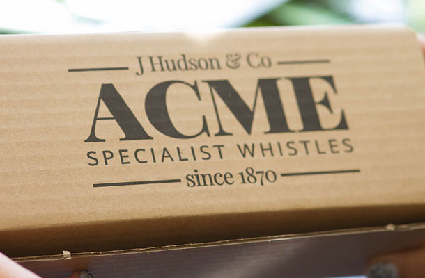 Image of ACME specialist whistles box.