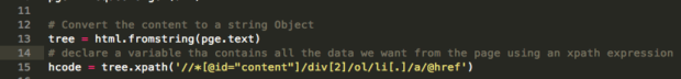 Variable containing the list of slugs
