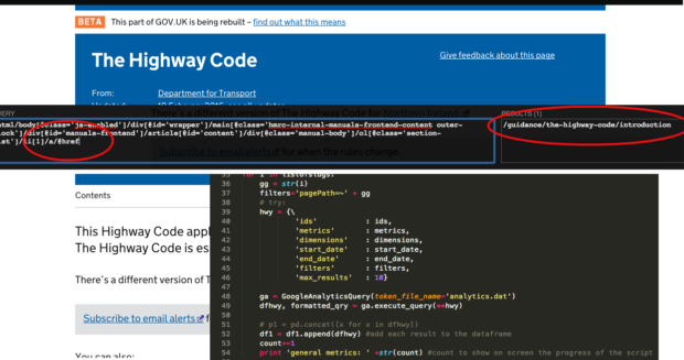 highwaycode, xpath and python script