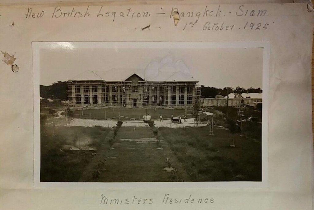 The British Embassy Bangkok in Ploenjit district during construction, 1925