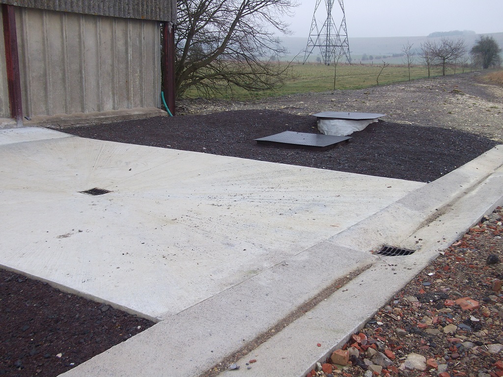 Sprayer fill/washdown area installed under CSF. Credit: Andrew Russell (Natural England).