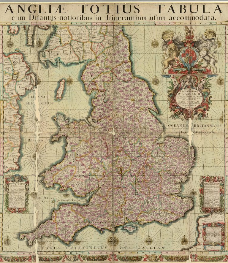 The Council dealt with petitioners and justices of the peace from across much of the realm. Map Dated 1680 (The National Archives, Catalogue reference: MPI 1/463).