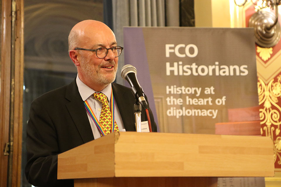 Patrick Salmon making his speech