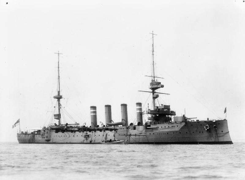 Warship at sea