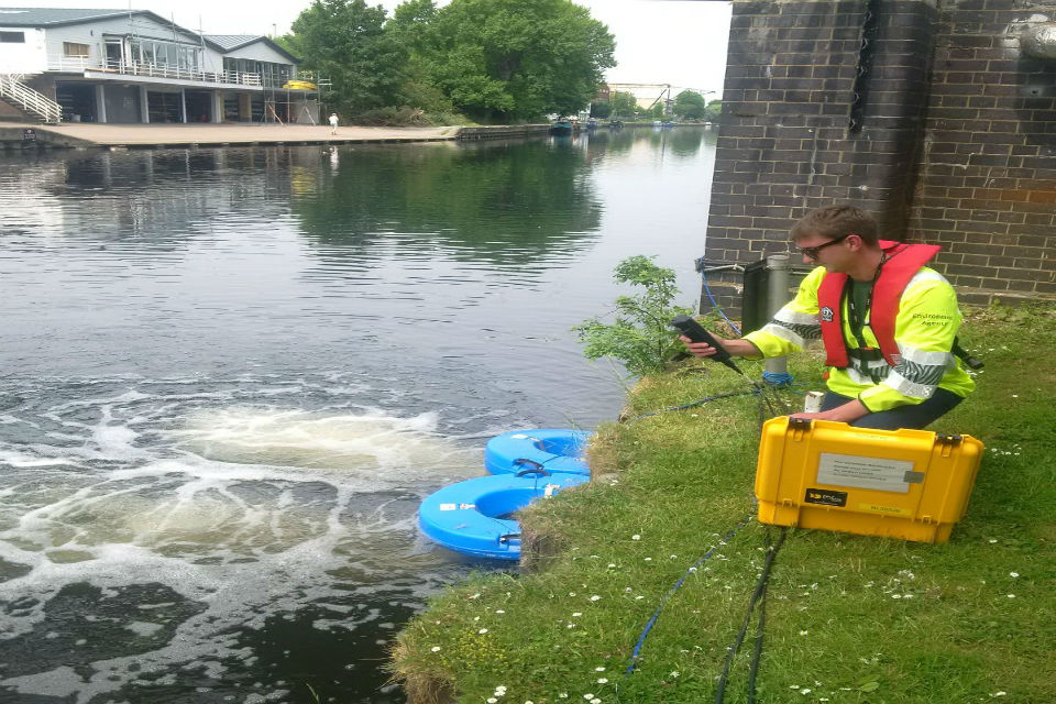 Aeration on the River Lee at Tottenham