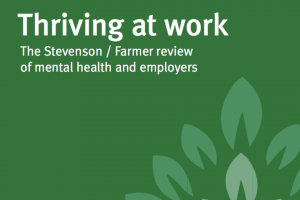 Detail from Thriving at work report front cover