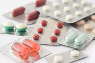 Various medicines in blister packs