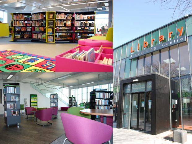 Some of Manchester's refurbished libraries: clockwise from top left: Brooklands, Longsight and Beswick. Photo credits: Manchester libraries