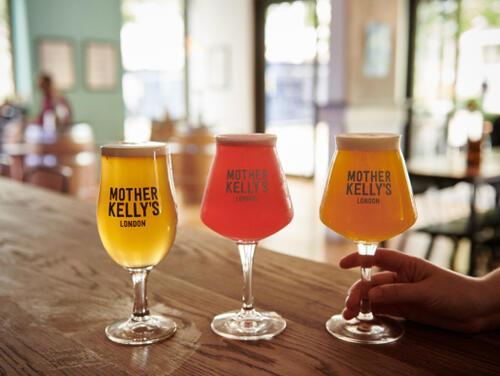 Three beers at Mother Kelly's