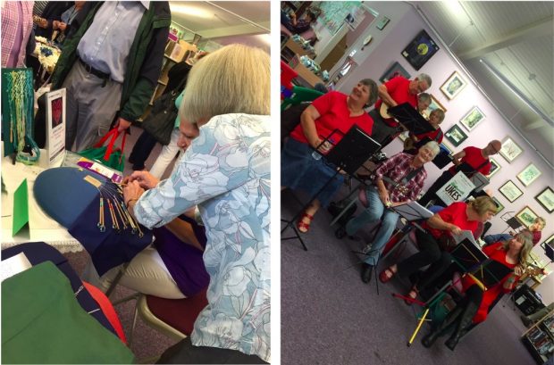 Lace-making and ukuleles in Hampshire. Photo credit: Hampshire libraries