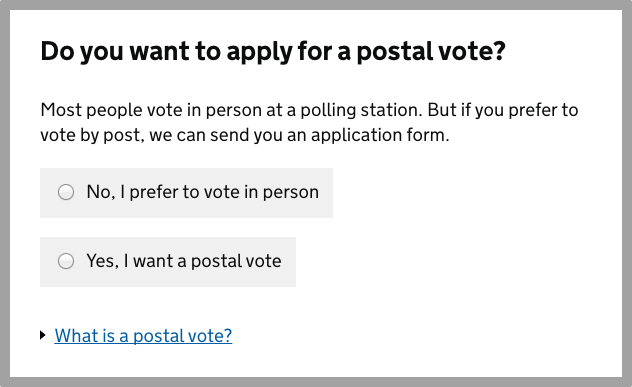 postal vote
