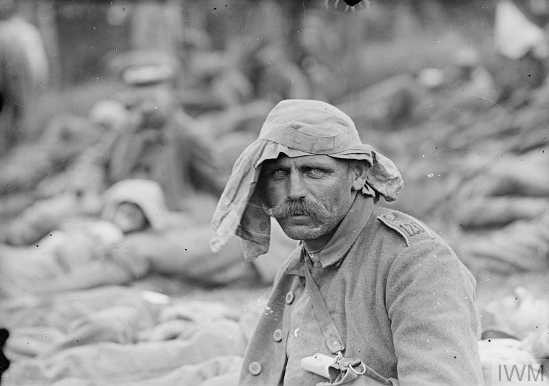 A German prisoner captured in the Battle of Messines, 8th June 1917.