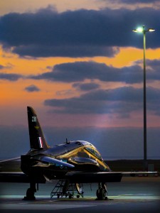 An RAF Hawk training aircraft prior to a training run at RAF Valley. [Cpl Mark Dixon; Crown Copyright]