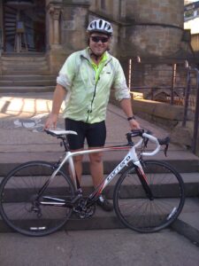 Brian on a cycling trip.