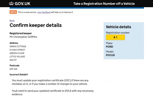 Confirm keeper details