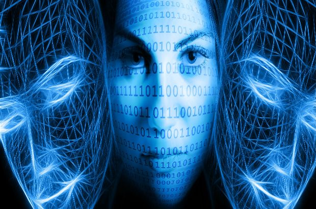 Digital image of woman's face