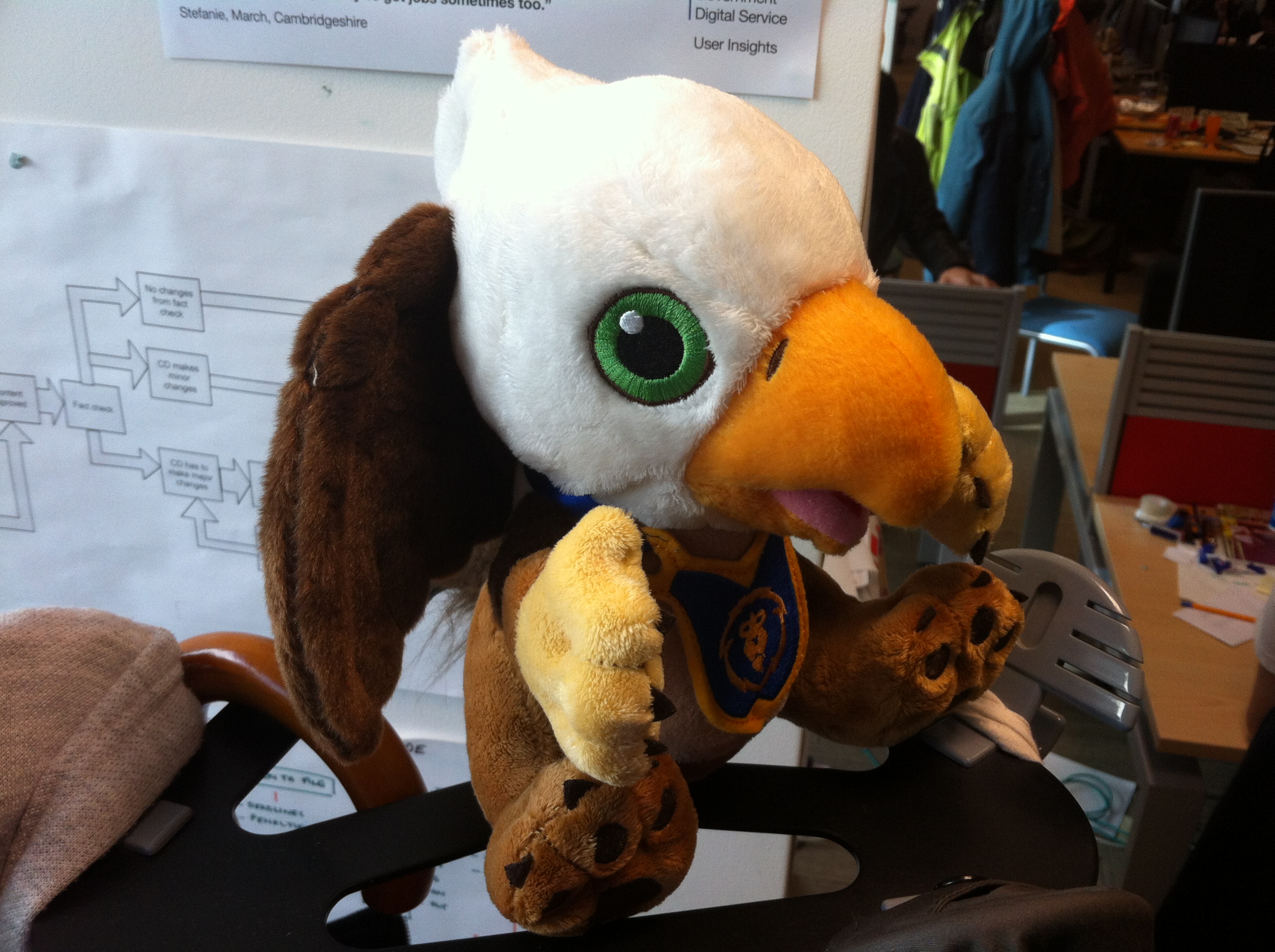 A cuddly gryphon, donated by Meri