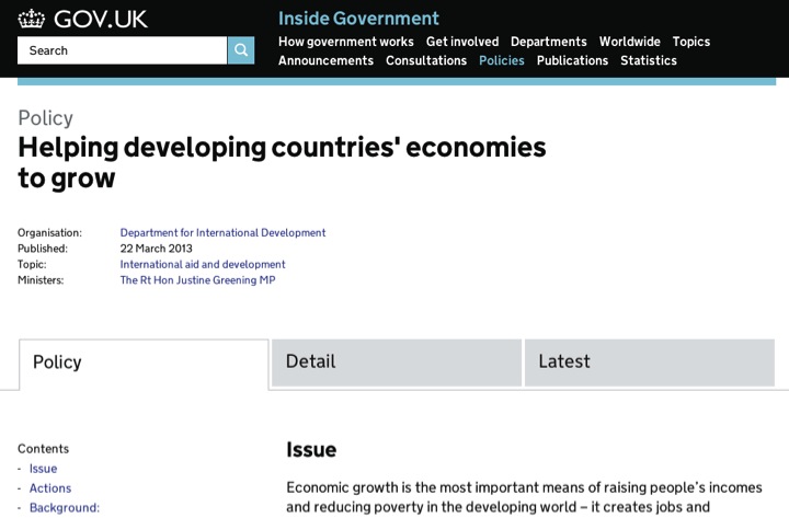 Example policy page