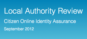 Local authority review Local authority review, Citizen Online Identity Assurance September 2012. Screenshot of index page.