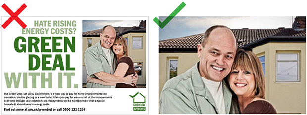 Illustration of how not to put text within images