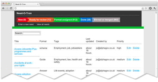 needotron Screenshot of Needotron webapp