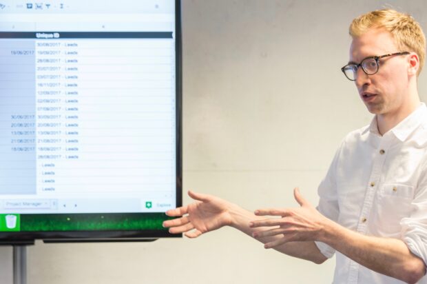 Martin Jones giving a presentation