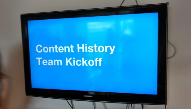 Content History team kickoff