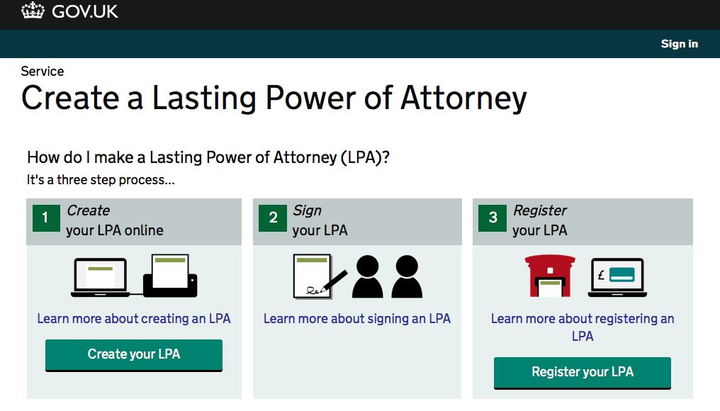 Preview of Lasting Power of Attorney test site Preview of Lasting Power of Attorney test site