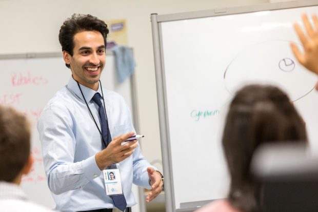 Teacher in classroom