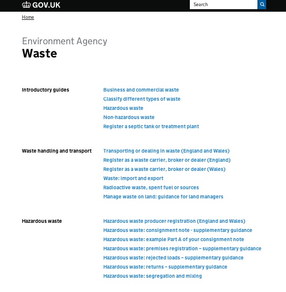 Waste topic page