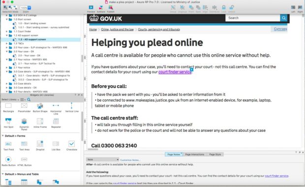 Designing content in Axure - making the words part of the process.
