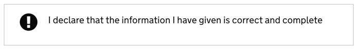 The exclamation icon on this section of the Universal Credit digital form has a semantic importance and the supporting code contains extra information for screen-readers.