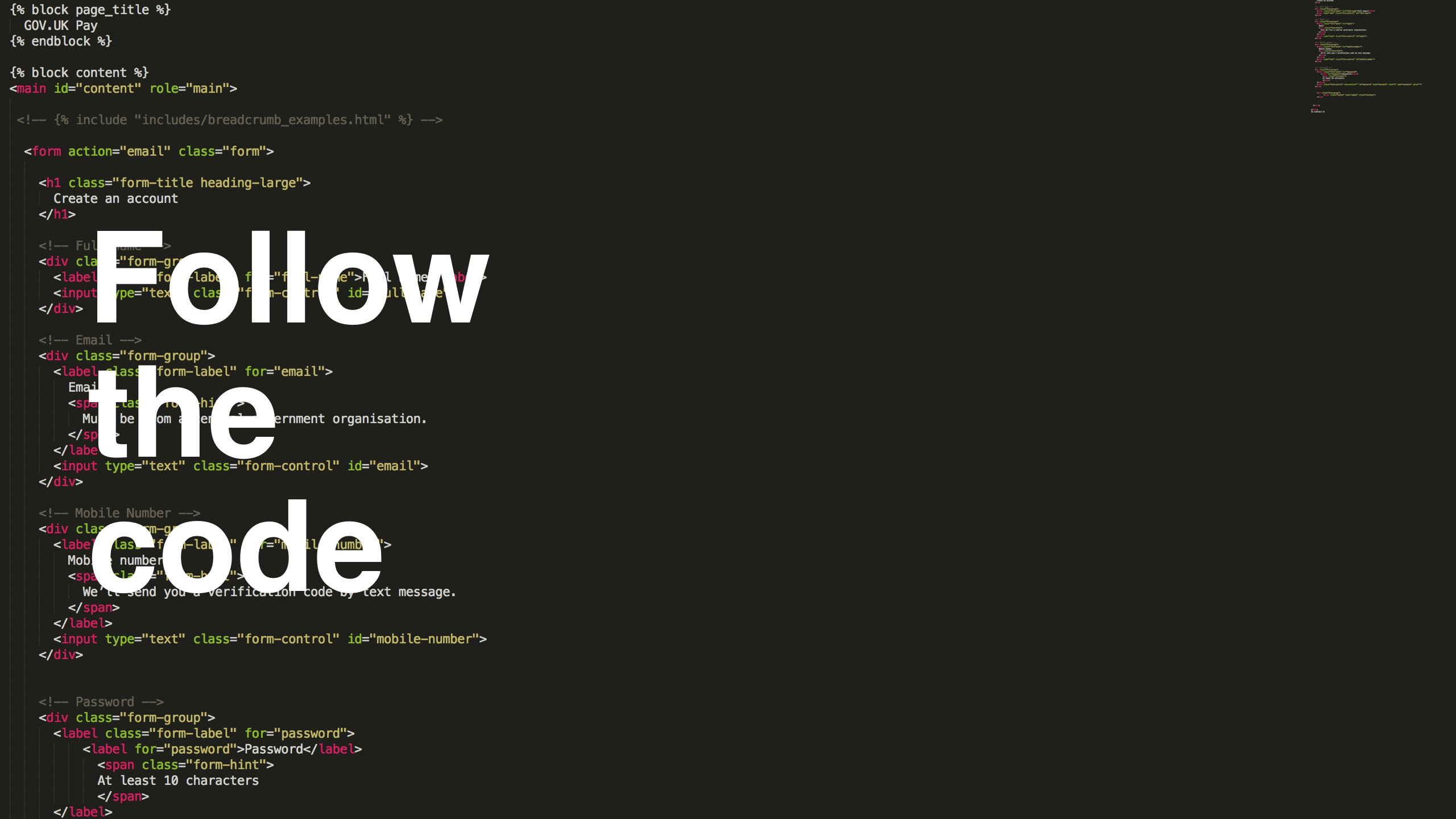 follow the code