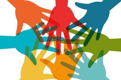 Hands reaching towards each other