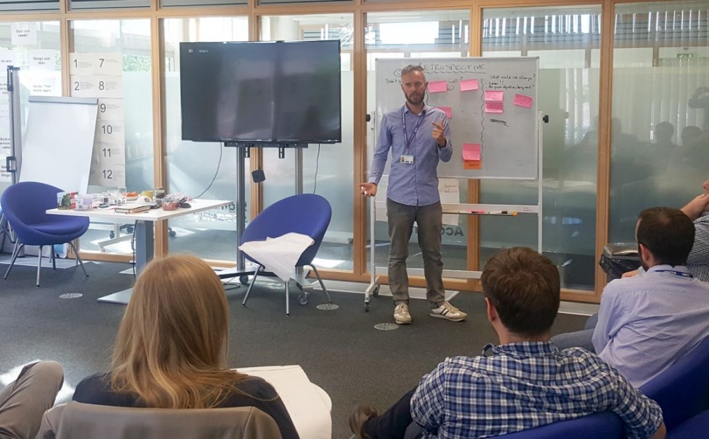 Jon talks to a group at a BA Academy session in Leeds